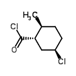 CAS 登录号：92284-41-8， (1S,2S,5R)-5-氯-2-甲基环己烷羰基氯化物