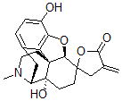 CAS 登录号：92398-22-6， 4,5-环氧-3,6,14-三羟基-6-(2-羧基烯丙基)-17-甲基吗喃 gamma-内酯