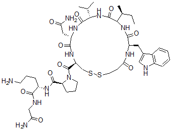 CAS#: 92407-79-9, 1-Deamino-2-Trp-4-Val-8-Orn-oxytocin