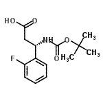CAS#: 924823-26-7, (3S)-3-(2-Fluorophenyl)-3-({[(2-methyl-2-propanyl)oxy]carbonyl}amino)propanoic acid