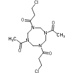 CAS 登录号：92531-04-9， 1,1'-(3,7-二乙酰基-1,3,5,7-四氮杂环辛烷-1,5-二基)二(3-氯-1-丙酮)
