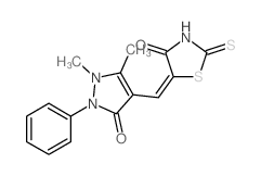 CAS#: 92555-01-6, 1,5-Dimethyl-4-[(4-Oxo-2-Sulfanylidene-Thiazolidin-5-Ylidene)Methyl]-2-Phenyl-Pyrazol-3-One