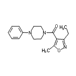 CAS#: 925663-15-6, (3-Ethyl-5-methyl-1,2-oxazol-4-yl)(4-phenyl-1-piperazinyl)methanone