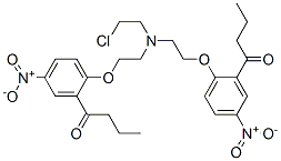 CAS 登录号：92756-02-0， N,N-双(2-(2-丁酰基)-4-硝基苯氧基乙基)-N-(2-氯乙基)胺