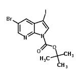 CAS#: 928653-81-0, 2-Methyl-2-propanyl 5-bromo-3-iodo-1H-pyrrolo[2,3-b]pyridine-1-carboxylate