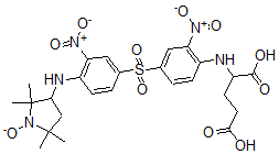 CAS 登录号：92958-30-0， 4-(戊二酸-2-氨基)-4'-((1-氧基-2,2,5,5-四甲基-3-吡咯烷基)氨基)-3,3'-二硝基苯基砜