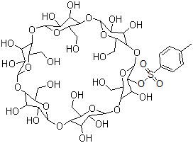 CAS 登录号：93184-10-2， 单-2-O-(P-甲苯磺酰基)-alpha-环糊精