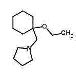 CAS#: 93258-03-8, 1-[(1-Ethoxycyclohexyl)methyl]pyrrolidine