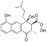 CAS 登录号:93361-67-2, (1S,2S,3S)-1,8-二羟基-3-甲基-1-(3-甲基丁基)-4-氧代-2,3-二氢蒽-2-过氧甲酸