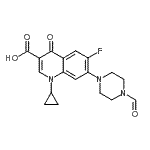 CAS#: 93594-39-9, 1-Cyclopropyl-6-fluoro-7-(4-formyl-1-piperazinyl)-4-oxo-1,4-dihydro-3-quinolinecarboxylic acid