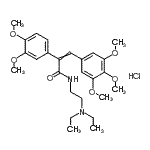 CAS#: 93777-60-7, N-[2-(Diethylamino)ethyl]-2-(3,4-dimethoxyphenyl)-3-(3,4,5-trimethoxyphenyl)acrylamide hydrochloride (1:1)