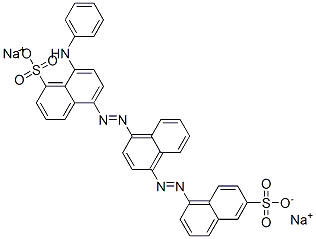 CAS 登录号：93783-12-1， 二钠 8-(苯基氨基)-5-[[4-[(6-磺酰基-1-萘基)偶氮]-1-萘基]偶氮]萘-1-磺酸