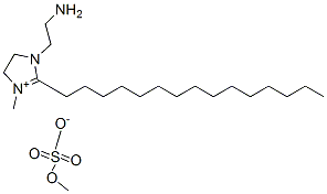 CAS 登录号：93783-29-0， 1-(2-氨基乙基)-4,5-二氢-3-甲基-2-十五烷基-1H-咪唑鎓硫酸甲酯盐