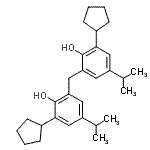 CAS 登录号：93803-58-8， 2,2'-亚甲基二(6-环戊基-4-异丙基苯酚)