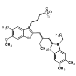 CAS#: 93857-70-6, 3-(2-{2-[(3-Ethyl-5,6-dimethyl-1,3-benzoselenazol-2(3H)-ylidene)methyl]-1-buten-1-yl}-6-methoxy-5-methyl-1,3-benzoselenazol-3-ium-3-yl)-1-propanesulfonate