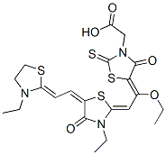 CAS#: 93857-80-8, 5-[1-Ethoxy-2-[3-Ethyl-5-[(3-Ethylthiazolidin-2-Ylidene)Ethylidene]-4-Oxothiazolidin-2-Ylidene]Ethylidene]-4-Oxo-2-Thioxothiazolidin-3-Acetic Acid