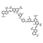 CAS 登录号：93858-30-1， 2,2'-{1,4-亚苯基二[亚氨基(6-氯-1,3,5-三嗪-4,2-二基)亚氨基(8-羟基-3,6-二磺基-1,7-萘二基)-2,1-二氮烯二基]}二(1,5-萘二磺酸)