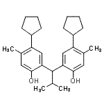 CAS#: 93892-45-6, 2,2'-(2-Methyl-1,1-propanediyl)bis(4-cyclopentyl-5-methylphenol)