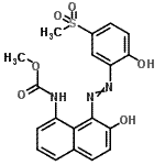 CAS#: 93893-64-2, Methyl (7-hydroxy-8-{[2-hydroxy-5-(methylsulfonyl)phenyl]diazenyl}-1-naphthyl)carbamate