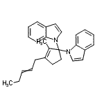 CAS#: 93894-31-6, 1,1'-[2-Methyl-3-(2-penten-1-yl)-2-cyclopentene-1,1-diyl]bis(1H-indole)
