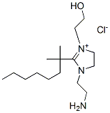 CAS 登录号:93904-88-2, 1-(2-氨基乙基)-2-(二甲基庚基)-4,5-二氢-3-(2-羟基乙基)-1H-咪唑鎓氯化物
