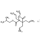 CAS 登录号：93921-09-6， 钠2,2,3-三烯丙基-3-(异丁氧羰基)-5-己烯酸酯