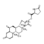 CAS#: 93940-69-3, (6alpha,11beta,16alpha)-6-Fluoro-11,17-dihydroxy-16-methyl-3,20-dioxopregna-1,4-dien-21-yl 5-oxo-L-prolinate