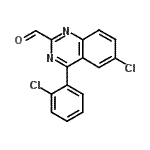 CAS#: 93955-15-8, 6-Chloro-4-(2-chlorophenyl)-2-quinazolinecarbaldehyde