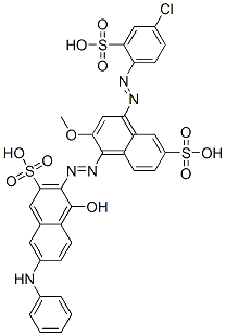 CAS 登录号：93964-19-3， 7-苯胺基-3-[[4-[(4-氯-2-磺基苯基)偶氮]-2-甲氧基-6-磺基萘基]偶氮]-4-羟基萘-2-磺酸