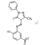CAS#: 93964-91-1, 2,4-dihydro-4-[2-(2-hydroxy-5-nitrophenyl)diazenyl]-5-methyl-2-phenyl-3H-Pyrazol-3-one sodium salt (1:1)