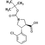 CAS 登录号：939757-93-4， (3S,4R)-4-(2-氯苯基)-1-{[(2-甲基-2-丙基)氧基]羰基}-3-吡咯烷羧酸