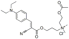 CAS#: 93981-89-6, [2-(Acetoxy)Ethyl]-3-[[2-Cyano-3-[4-(Diethylamino)Phenyl]-1-Oxoallyl]Oxy]Propyldimethylammonium Chloride