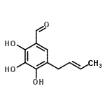 CAS#: 94008-46-5, 5-[(2E)-2-Buten-1-yl]-2,3,4-trihydroxybenzaldehyde