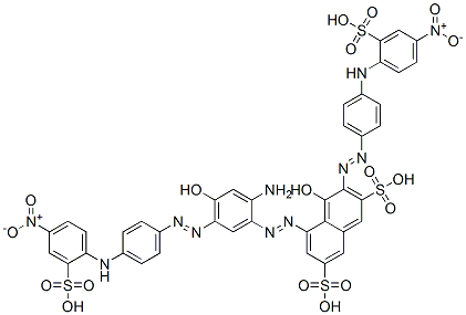 CAS#: 94021-34-8, 5-[[2-Amino-4-Hydroxy-5-[[4-[(4-Nitro-2-Sulphophenyl)Amino]Phenyl]Azo]Phenyl]Azo]-4-Hydroxy-3-[[4-[(4-Nitro-2-Sulphophenyl)Amino]Phenyl]Azo]Naphthalene-2,7-Disulphonic Acid