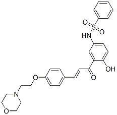 CAS#: 94094-51-6, N-[4-Hydroxy-3-[3-[4-[2-Morpholinoethoxy]Phenyl]Acryloyl]Phenyl]Benzenesulphonamide