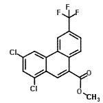 CAS 登录号：94133-65-0， 甲基1,3-二氯-6-(三氟甲基)菲-9-羧酸酯