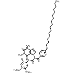 CAS#: 94134-64-2, N-(2-Chloro-4,5-dimethoxyphenyl)-2-(1,3-dimethyl-2,6-dioxo-1,2,3,6-tetrahydro-7H-purin-7-yl)-3-[4-(hexadecyloxy)phenyl]-3-oxopropanamide