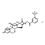 CAS 登录号：94135-40-7， 钠3-({[(11beta,16beta)-9-氟-11,17-二羟基-16-甲基-3,20-二氧代孕甾烷-1,4-二烯-21-基]氧基}羰基)苯磺酸酯