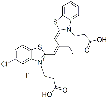 CAS 登录号：94158-26-6， 3-(2-羧基乙基)-2-[2-[[3-(2-羧基乙基)-3H-苯并噻唑-2-亚基]甲基]丁-1-烯基]-5-氯苯并噻唑鎓碘化物
