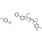CAS#: 94158-33-5, 3-Ethyl-2-[3-(3-ethyl-5,6-dimethyl-1,3-benzothiazol-2(3H)-ylidene)-2-methyl-1-propen-1-yl]-5-phenyl-1,3-benzoxazol-3-ium 4-methylbenzenesulfonate