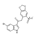 CAS 登录号:94158-36-8, 1-(5-溴-1H-吲哚-3-基)-2-(6-硝基-1,3-苯并二氧戊环-5-基)乙酮