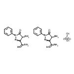 CAS 登录号：94200-80-3， 二(4-氨基-4,5-二氢-5-氧代-1-苯基-1H-吡唑-3-甲脒)硫酸盐