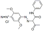 CAS#: 94230-90-7, 2,5-Dimethoxy-4-[[2-Oxo-1-[(Phenylamino)Carbonyl]Propyl]Azo]Benzenediazonium Chloride