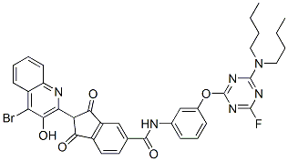 CAS 登录号：94232-75-4， 2-(4-溴-3-羟基-2-喹啉基)-N-[3-[[4-(二丁基氨基)-6-氟-1,3,5-三嗪-2-基]氧基]苯基]-2,3-二氢-1,3-二氧代-1H-茚-5-甲酰胺