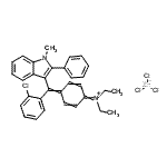CAS 登录号：94276-90-1， [4-[(O-氯苯基)(1-甲基-2-苯基-1H-吲哚-3-基)亚甲基]环己-2,5-二烯-1-亚基]二乙基铵三氯锌酸盐(1-)
