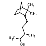 CAS 登录号：94291-51-7， 5-(3,3-二甲基降冰片烷-2-亚基)-3-甲基-戊烷-2-醇