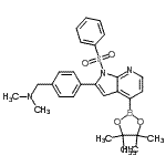 CAS#: 942919-72-4, N,N-Dimethyl-1-{4-[1-(phenylsulfonyl)-4-(4,4,5,5-tetramethyl-1,3,2-dioxaborolan-2-yl)-1H-pyrrolo[2,3-b]pyridin-2-yl]phenyl}methanamine