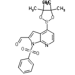 CAS 登录号：942920-60-7， 1-(苯磺酰基)-4-(4,4,5,5-四甲基-1,3,2-二氧杂环戊硼烷-2-基)-1H-吡咯并[2,3-b]吡啶-2-甲醛