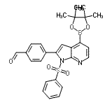 CAS#: 942921-70-2, 4-[1-(Phenylsulfonyl)-4-(4,4,5,5-tetramethyl-1,3,2-dioxaborolan-2-yl)-1H-pyrrolo[2,3-b]pyridin-2-yl]benzaldehyde