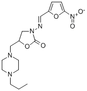 CAS#: 94374-28-4, 3-((5-Nitro-2-furfurylidene)amino)-5-(4-propyl-1-piperazinylmethyl)-2-oxazolidinone